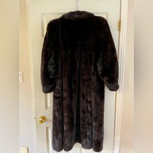 Black mink coat.